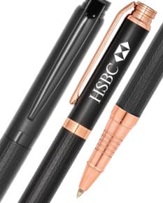 Caneta de metal elegante e sofisticada para presentear. Ideal para escrita suave e precisa, perfeita para uso escolar