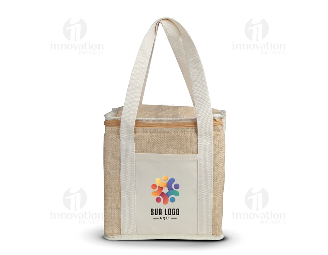 Bolsa Térmica em algodão e Juta