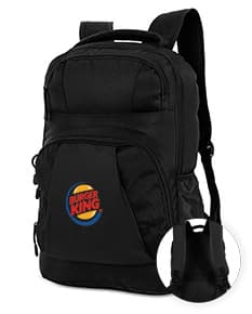 Mochila Oxford 23L preta de couro para viagem, equipada com alça de mão e zíper. Ideal para transportar bagagem de forma