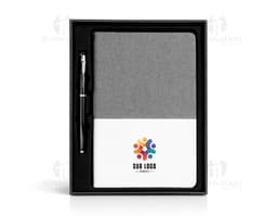 Notebook e pasta executiva, conjunto de equipamentos tecnológicos para escritório, tecnologia moderna e portátil, com display