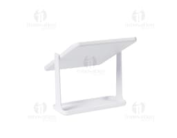 Espelho de Mesa Plástico em um escritório moderno com notebook, videodisk, computer, business, blank, 3d, technology