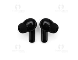 Fone de Ouvido Bluetooth prateado, acessório eletrônico conectado via wireless, design moderno, compacto e reflexivo.