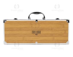 KIT CHURRASCO C 5 PEÇAS NA MALETA