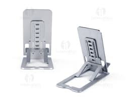 Suporte de celular em alumínio, moderno e elegante, ideal para manter seu telefone móvel conectado e visível em seu ambiente