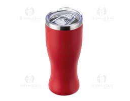 Copo térmico de 480ml, ideal para manter bebidas quentes ou geladas. Possui design transparente, pote de lager, bar, fresco