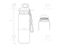 GARRAFA TÉRMICA 600ML COM BICO E ALÇA