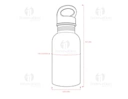 Garrafa de Squeeze Inox 450ml transparente, saudável e refrescante, feita de plástico, com tampa, ideal para água, sucos ou