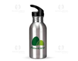 Garrafa de Squeeze Inox 450ml transparente, saudável e refrescante, feita de plástico, com tampa, ideal para água, sucos ou
