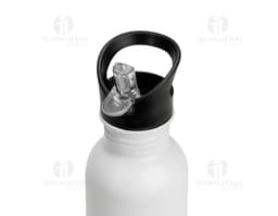 Garrafa de Squeeze Inox 450ml transparente, saudável e refrescante, feita de plástico, com tampa, ideal para água, sucos ou