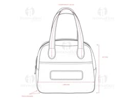 Bolsa térmica de 6 litros em couro marrom, elegante e moderna, com alça ajustável, zíper moderno, bolsos para armazenamento