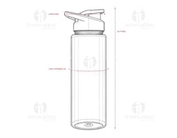 GARRAFA PLÁSTICA 800ML