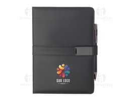Kit Escritório com desktop computer, printer, phone, notebook, keyboard, mouse, briefcase, and other office equipment on