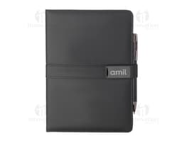 Kit Escritório com desktop computer, printer, phone, notebook, keyboard, mouse, briefcase, and other office equipment on