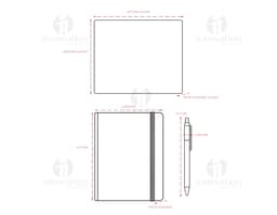 Kit Executivo 2 Peças com notebook, binder, blank, book, paper, protective covering, office, empty, document, business, page