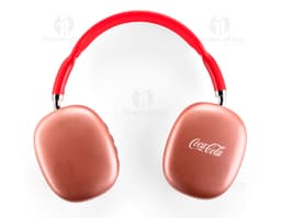 Fone de ouvido Bluetooth com design moderno, em metal e plástico preto. Equipamento de tecnologia avançada para ouvir música
