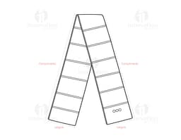 Kit de faixas elásticas para exercícios C3 com notebook, papel, pacote, símbolo, objeto, pacote, recipiente, sinal, fichário