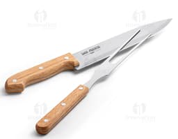 Conheça o kit churrasco completo, ideal para preparar deliciosas refeições ao ar livre! Com faca e tesoura afiadas em aço