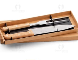Kit Churrasco de Aço Inoxidável com Faca, Tesoura e Espátula - Ideal para cortar, grelhar e servir! Acompanha utensílios de