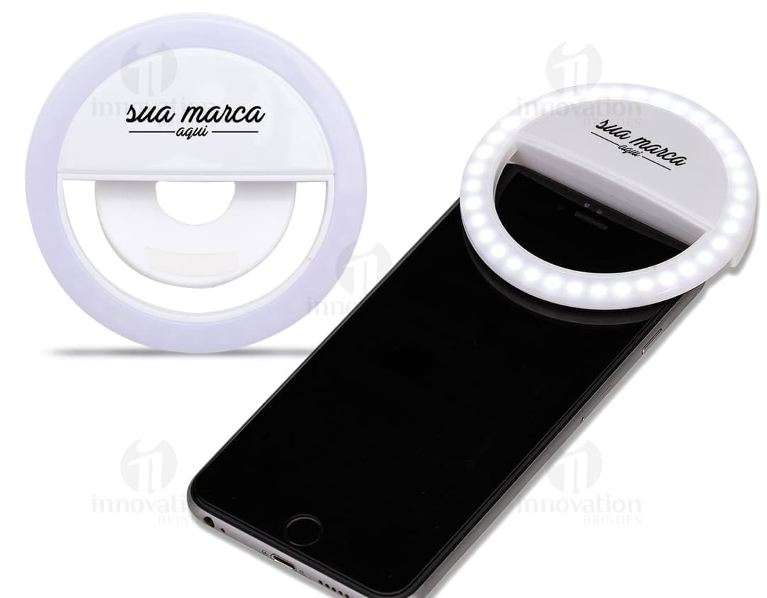 Anel de iluminação para selfie, perfeito para garantir fotos incríveis! Tecnologia moderna, design portátil e sem fio.