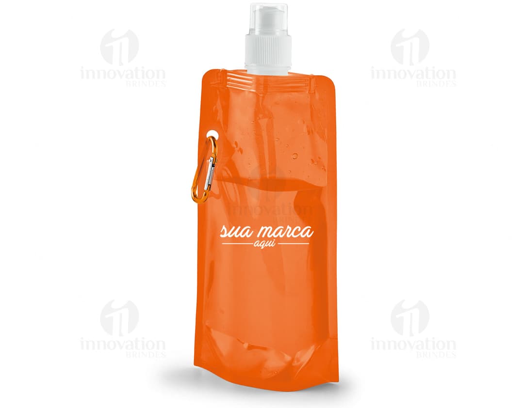 Squeeze dobrável de 460ml - Mantenha-se sempre hidratado com praticidade e estilo. Ideal para levar na bolsa, academia ou