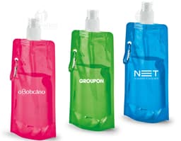 Squeeze dobrável de 460ml para facilitar o transporte de líquidos. Perfeito para manter a higiene no dia a dia. Com design