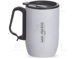 Caneca de metal 350ml para café ou chá, ideal para seu café da manhã ou lanches. Design clássico e resistente, perfeito para