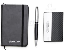 Kit executivo 3 peças para brindes corporativos. Tecnologia e praticidade com laptop, mouse e teclado sem fio. Ideal para uso