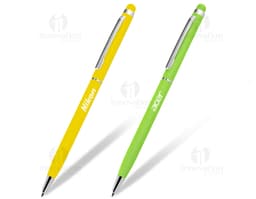 Caneta de metal touch para brindes corporativos e escritório. Ideal para desenho, escrita e marcações em papel. Design