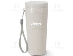 Copos térmicos de fibra de bambu de 350ml, ideais para manter suas bebidas na temperatura ideal. Feitos com material