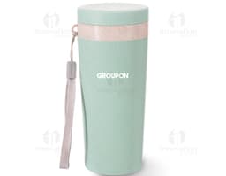 Copo térmico de fibra de bambu de 350ml, ideal para manter suas bebidas quentes ou frias por mais tempo. Feito de material