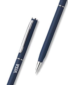Caneta esferográfica de metal de alta qualidade ideal para escrita suave e precisa. Perfeita para uso no escritório, escola ou em casa. Design clássico e elegante, com tinta preta durável. Adquira já a sua caneta de metal esferográfica e destaque-se nos seus documentos e contratos!