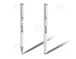 Conjunto de caneta de metal elegante e sofisticado para escrita e assinaturas impecáveis. Ideal para uso no escritório