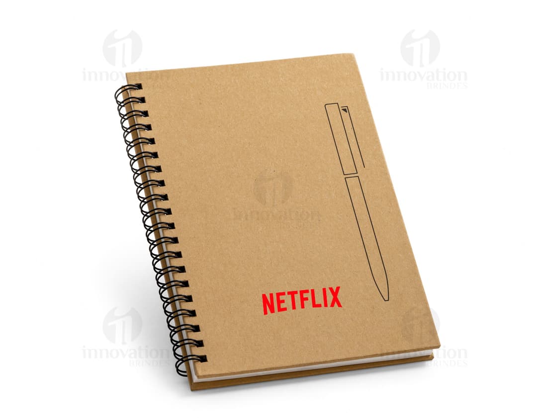 Bloco de Anotações Vintage em Espiral - perfeito para organização no escritório. Com design vintage e espaço para lembretes