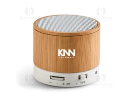 Caixa de som compacta em metal para armazenamento de brindes promocionais. Ideal para manter seus objetos e eletrônicos