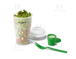 Copo para Salada de Plástico - Prático e Durável | Ideal para Refeições Saudáveis -