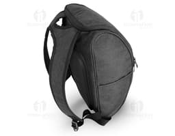 Mochila para notebook preta em couro - Acessório moderno e elegante para proteger seu equipamento com segurança. Ideal para