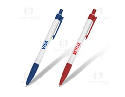 Caneta plástica colorida para escrita e desenho. Ferramenta de trabalho ideal para escritório, escola e negócios. Disponível