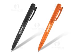Caneta plástica translúcida perfeita para escrita e desenho. Ideal para uso no escritório, na escola ou em casa. Disponível