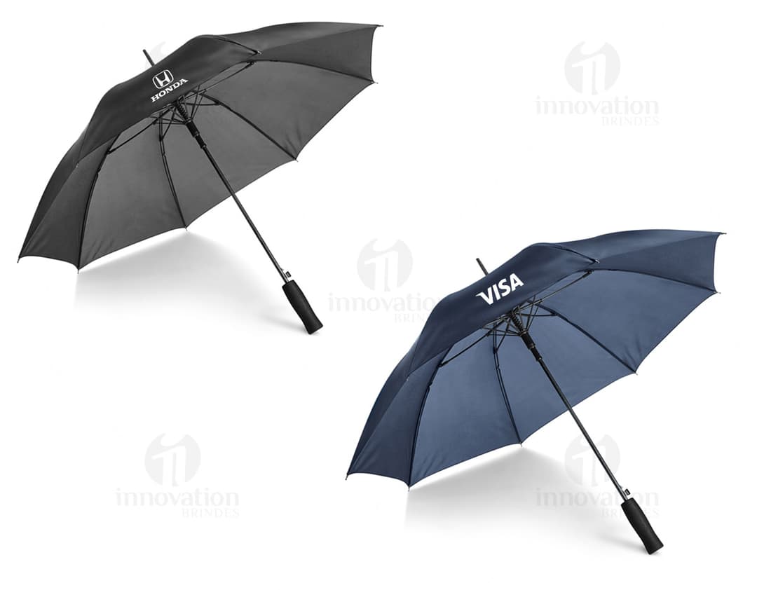 Guarda-chuva para proteção contra chuva e sol. Acessório indispensável para se manter seco e seguro nos dias chuvosos. Com