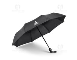 Guarda-chuva dobrável amarelo ideal para proteção em dias chuvosos. Design moderno e prático, perfeito para estudantes e