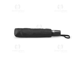 Guarda-chuva dobrável preto para proteção em dias chuvosos. Design elegante e compacto, símbolo de segurança e sucesso no seu