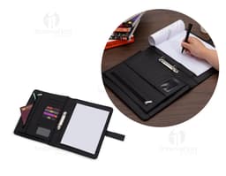 Pasta de Convenção de Couro para Escritório - Organize seus documentos e arquivos com praticidade e elegância! Ideal para