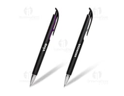 Caneta plástica preta para escrita e desenho em papel, ideal para trabalho, estudo e negócios. Instrumento clássico de