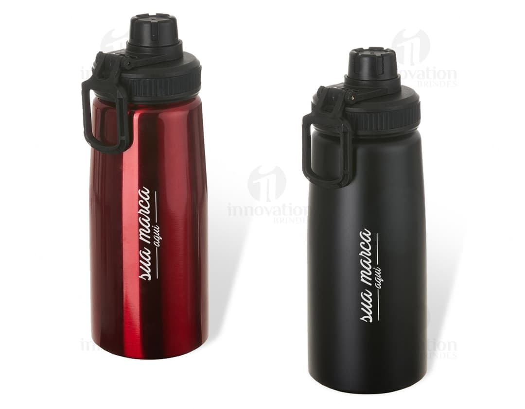 Squeeze de Metal 750ml - Garanta sua hidratação com estilo e durabilidade. Design moderno em metal, capacidade de 750ml e