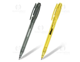Caneta plástica para escrita suave e precisa. Ideal para uso escolar, escritório e negócios. Com ponta em grafite e tinta de