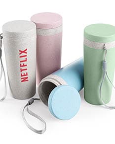 Copo de Fibra de Bambu 350ml - Ideal para cuidar da sua saúde e do meio ambiente. Feito em material plástico, isolado, limpo