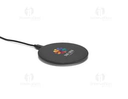 Carregador wireless rápido em ABS preto para dispositivos eletrônicos, tecnologia moderna, wireless, preto e portátil.