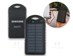 Power Bank Solar 2000mAh - Carregue seu dispositivo eletrônico com praticidade e eficiência, utilizando a energia solar.