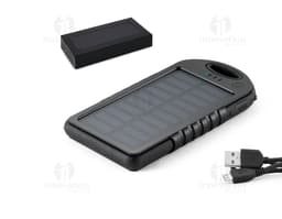 Power bank solar 2000mAh para recarga de dispositivos eletrônicos. Prático, compacto e eficiente. Nunca fique sem bateria!