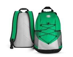Mochila de couro isolada perfeita para o dia a dia. Fashion e elegante, com alça e zíper. Um acessório clássico e casual. A